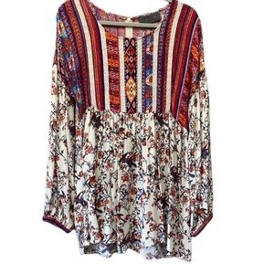 Anthropologie Sunday in Brooklyn Bohemian long sleeve tunic size Medium